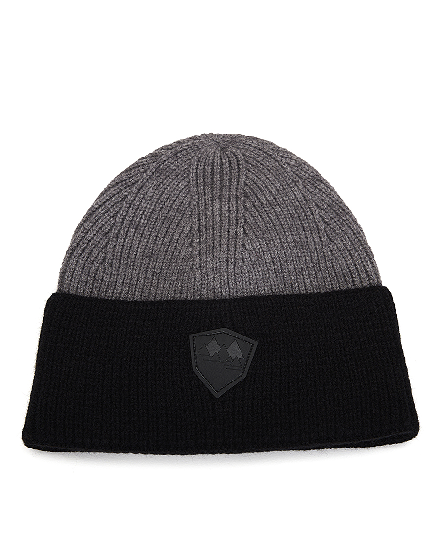 Commander Ανδρικός Beanie Σκούφος Πλεκτός σε Μαύρο/Γκρι