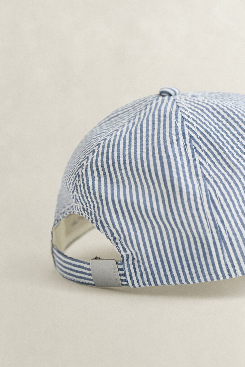 Gant Ανδρικό Καπέλο Baseball Με Seersucker Υφή Και Κεντημένο Logo Adjustable Fit φωτογραφία