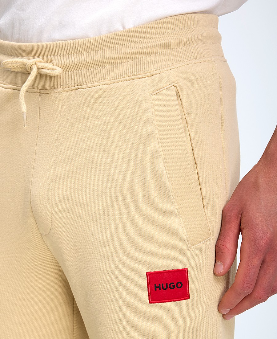 Hugo Ανδρικό Παντελόνι Regular Fit Βαμβακερό Μπεζ φωτογραφία