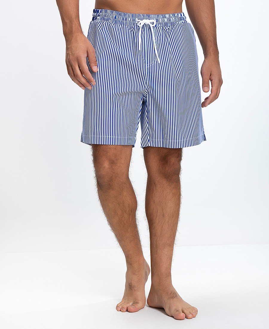 Ανδρικό Μαγιό Regular Fit Ριγέ με Ρυθμιζόμενο Κορδόνι