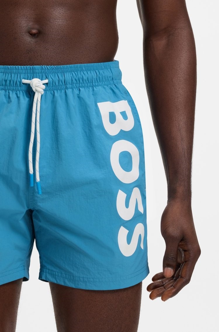 Boss Ανδρικό Μαγιό Με Logo Και Κορδόνι Στη Μέση φωτογραφία