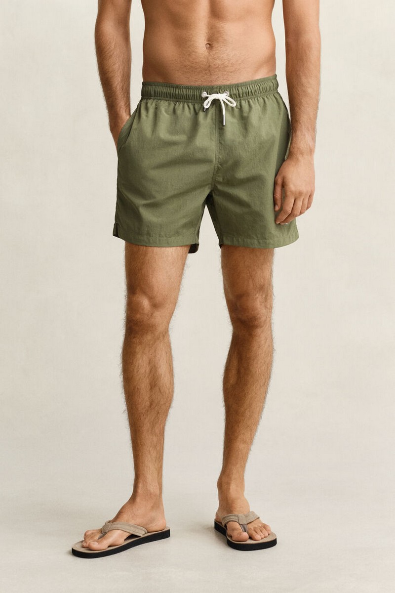 Gant Gant Ανδρικό Μαγιό Swim Shorts Regular Fit Με Κέντημα Logo