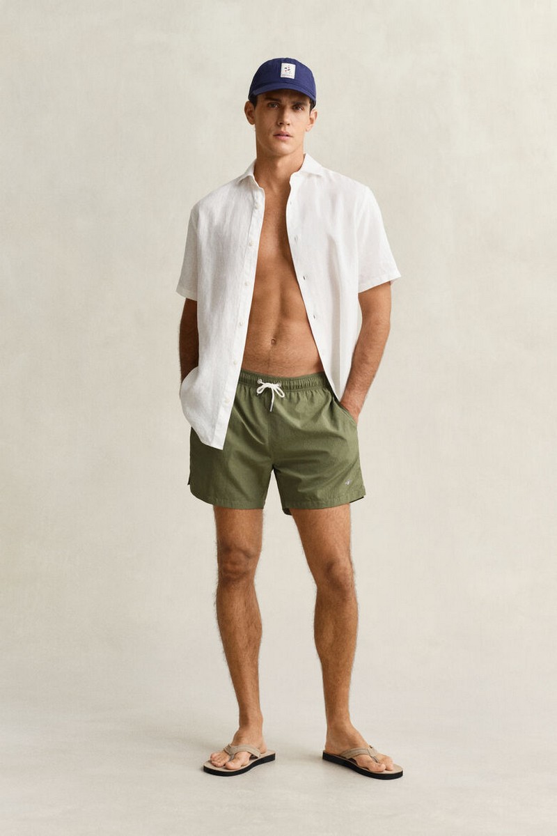 Gant Ανδρικό Μαγιό Swim Shorts Regular Fit Με Κέντημα Logo φωτογραφία