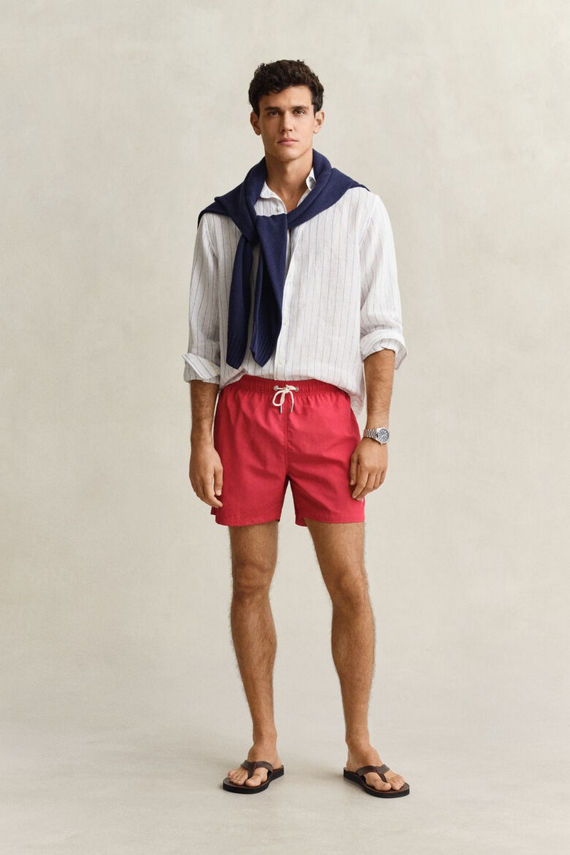 Gant Ανδρικό Μαγιό Swim Shorts Regular Fit Με Κέντημα Logo φωτογραφία