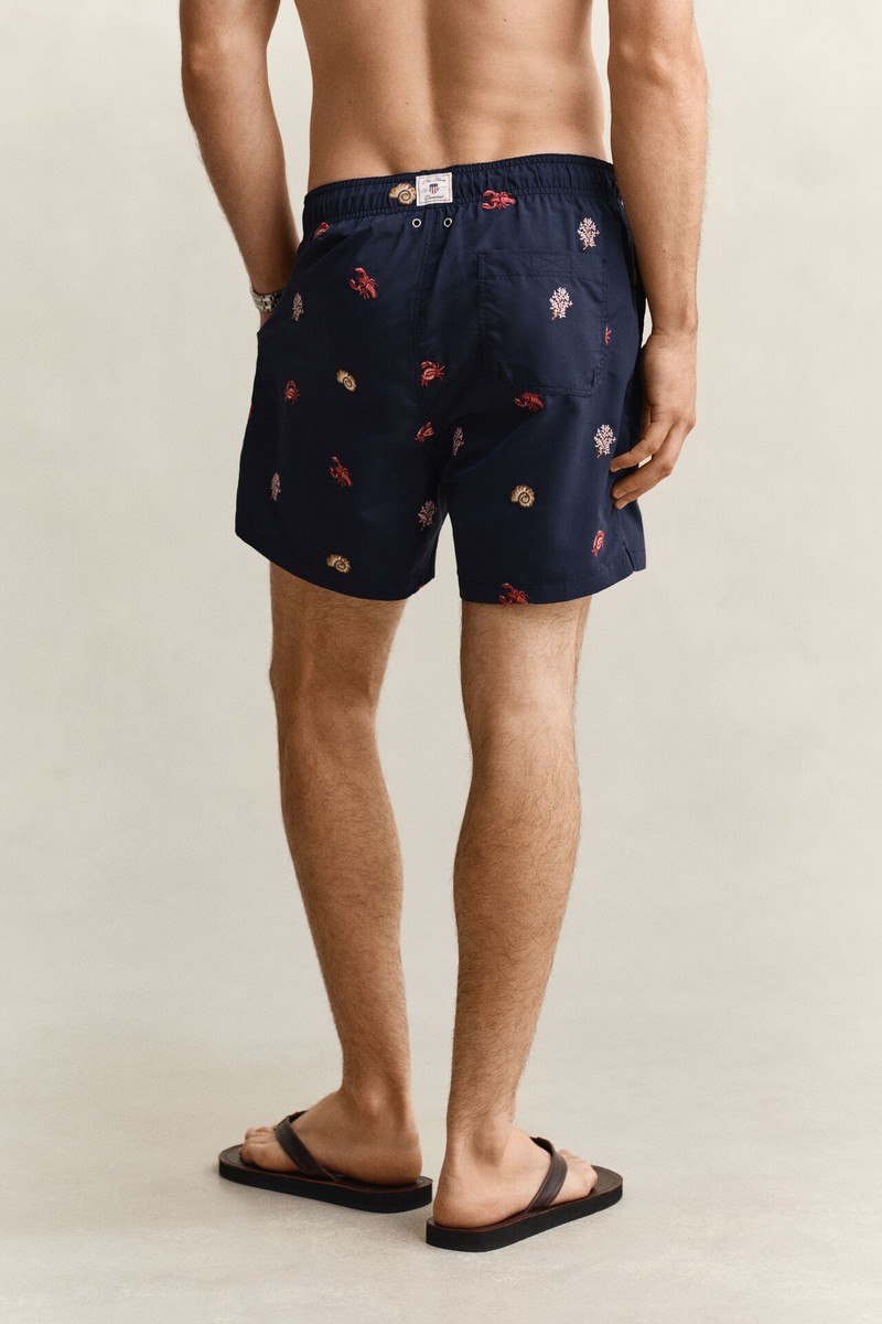 Gant Ανδρικό Μαγιό Regular Fit Με Κέντημα Lobster Και Ελαστική Μέση φωτογραφία