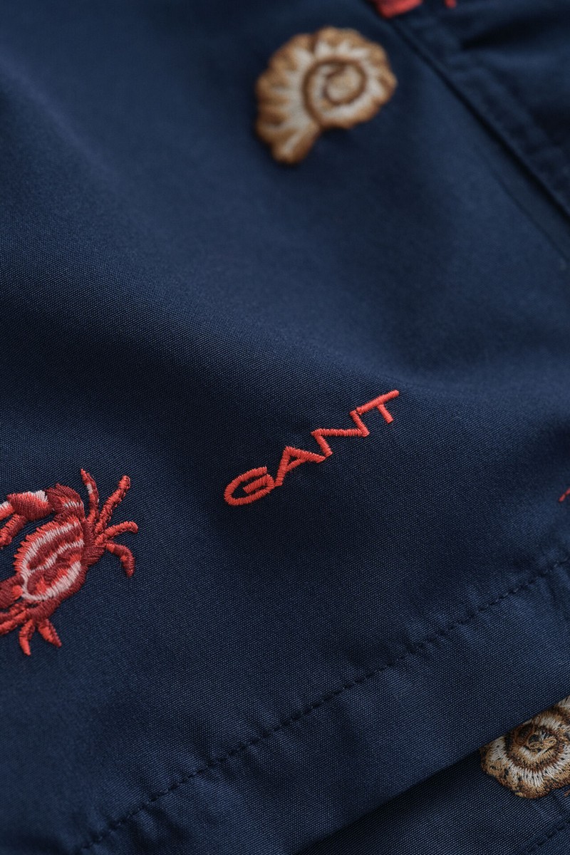Gant Ανδρικό Μαγιό Regular Fit Με Κέντημα Lobster Και Ελαστική Μέση φωτογραφία
