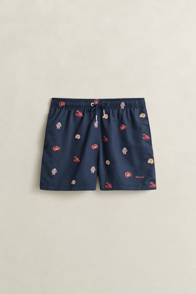 Gant Ανδρικό Μαγιό Regular Fit Με Κέντημα Lobster Και Ελαστική Μέση φωτογραφία