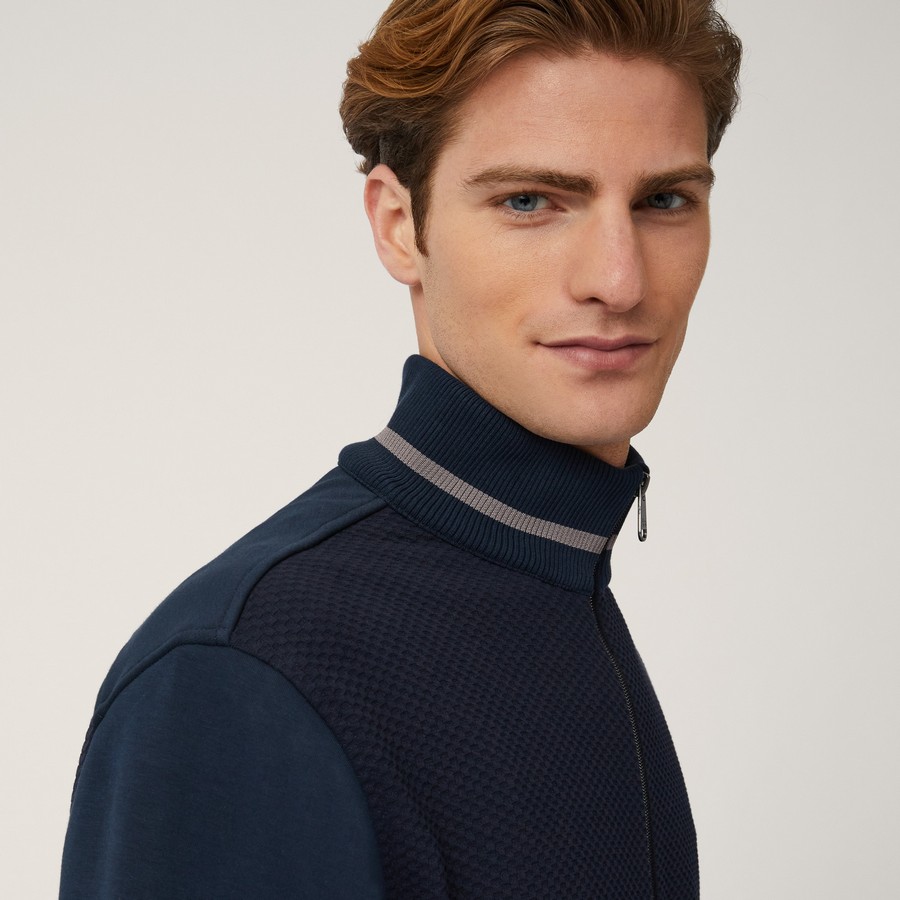 Harmont & Blaine Ανδρική Φούτερ Ζακέτα Narrow Fit σε Μπλε φωτογραφία