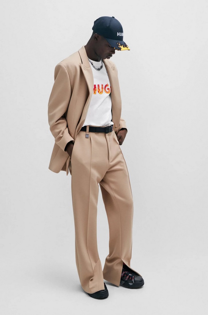 Hugo T-Shirt Jersey με Λογότυπο Φλόγας φωτογραφία