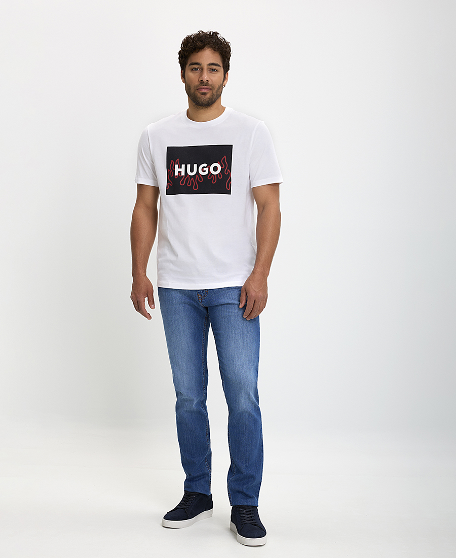 Hugo T-Shirt Jersey με Λογότυπο Φλόγας φωτογραφία