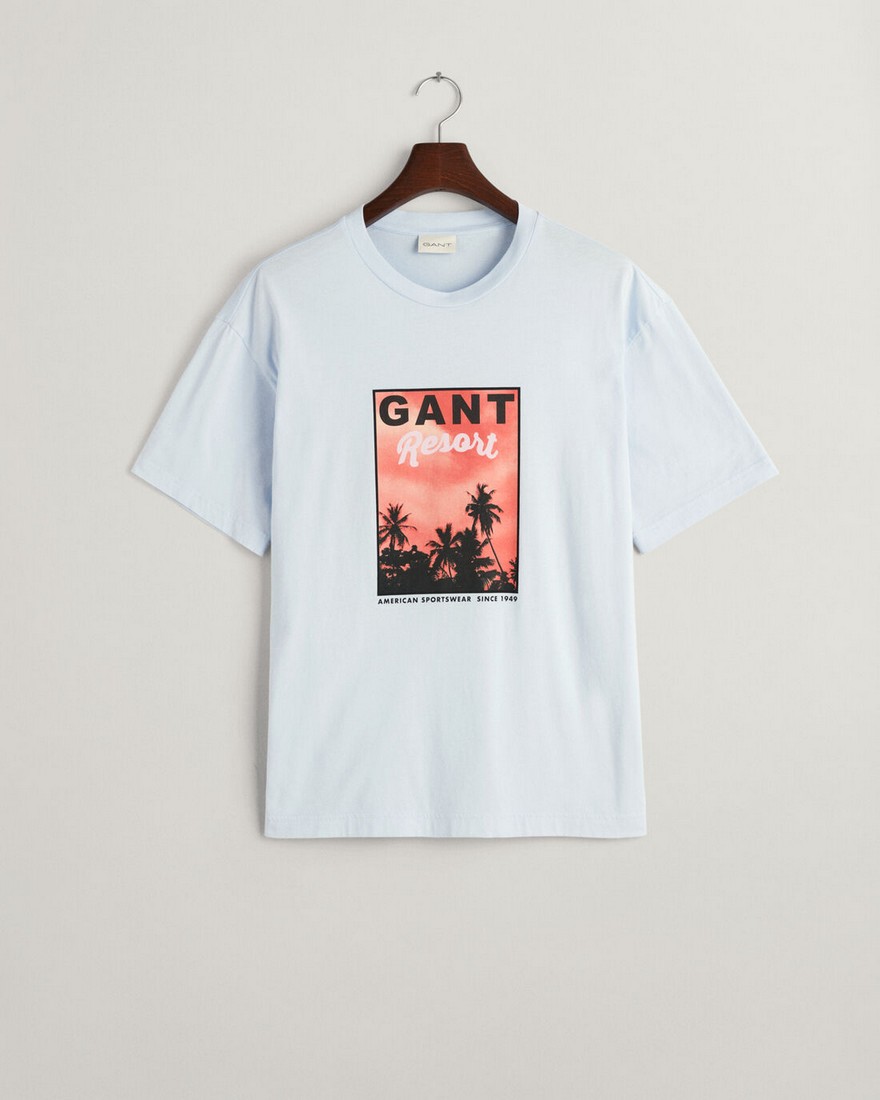Gant T-Shirt Washed Graphic σε Λευκό φωτογραφία