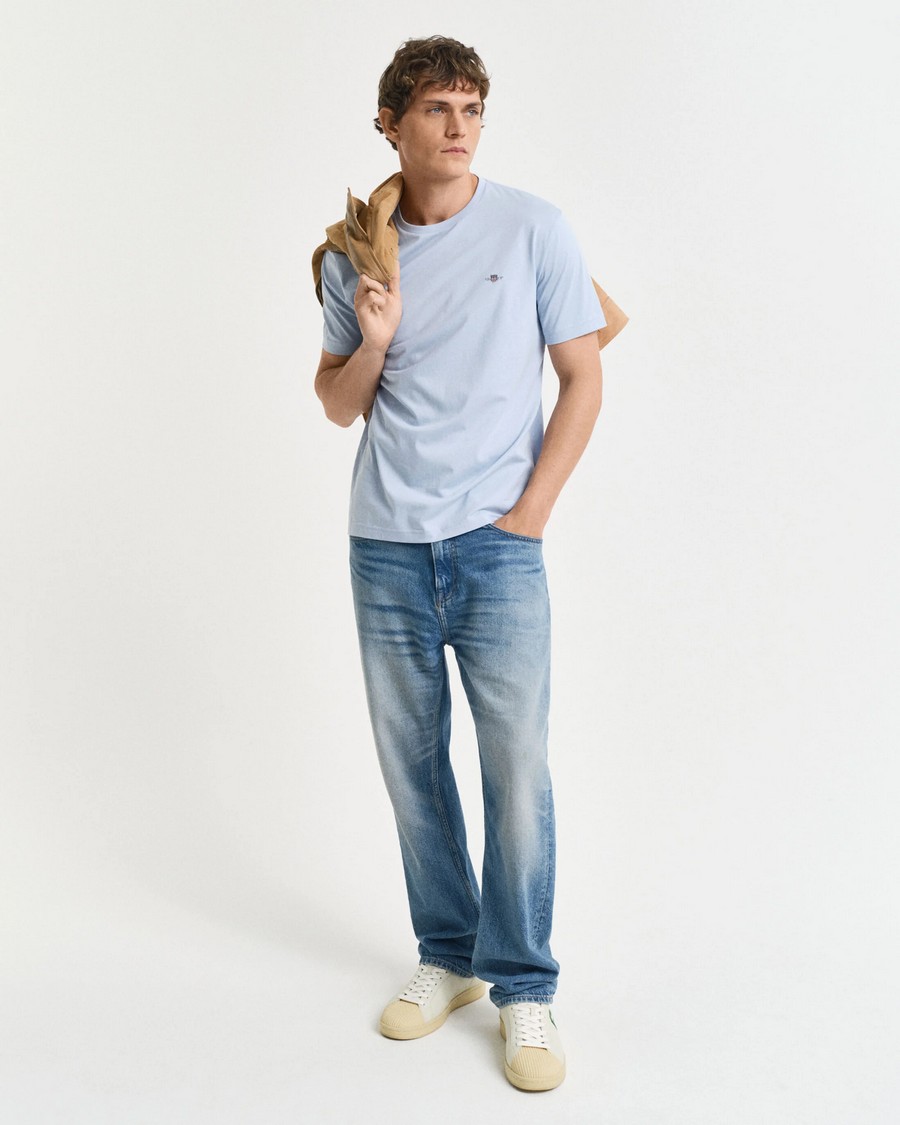 Gant Ανδρικό Βαμβακερό T-shirt Shield Regular Fit φωτογραφία