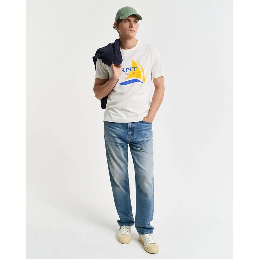 Gant Ανδρικό T-Shirt Regular Fit με Τυπωμένο Γραφικό φωτογραφία