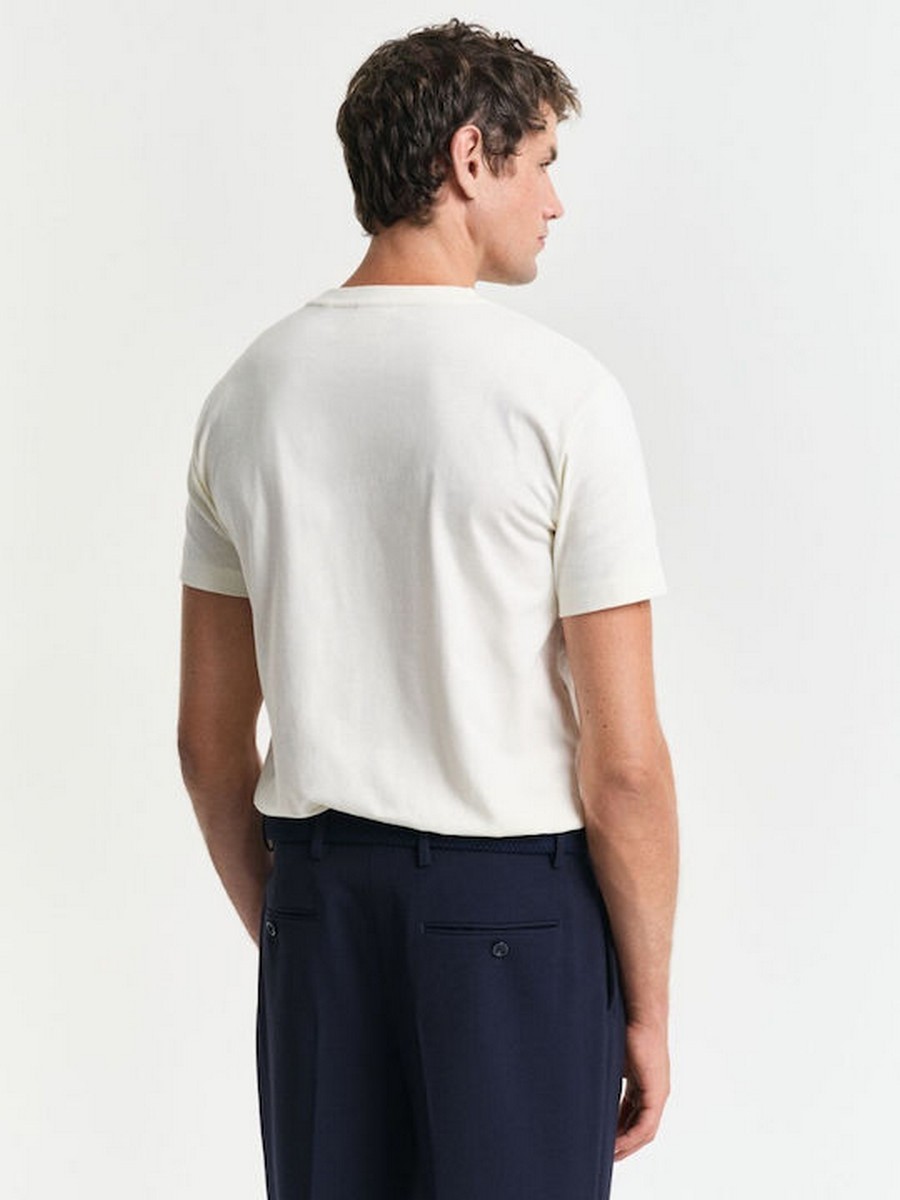 Gant Ανδρικό T-Shirt Regular Fit με Ανάγλυφο Λογότυπο φωτογραφία