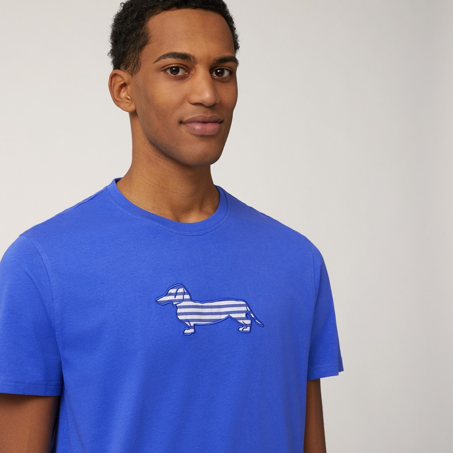 Harmont & Blaine Ανδρικό T-Shirt με Ριγέ Λογότυπο Regular Fit φωτογραφία