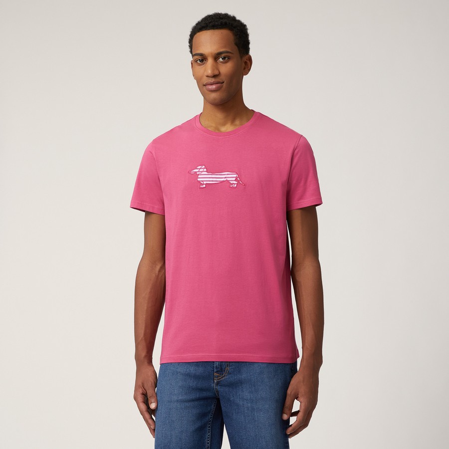 Harmont & Blaine Harmont & Blaine Ανδρικό T-Shirt με Ριγέ Λογότυπο Regular Fit