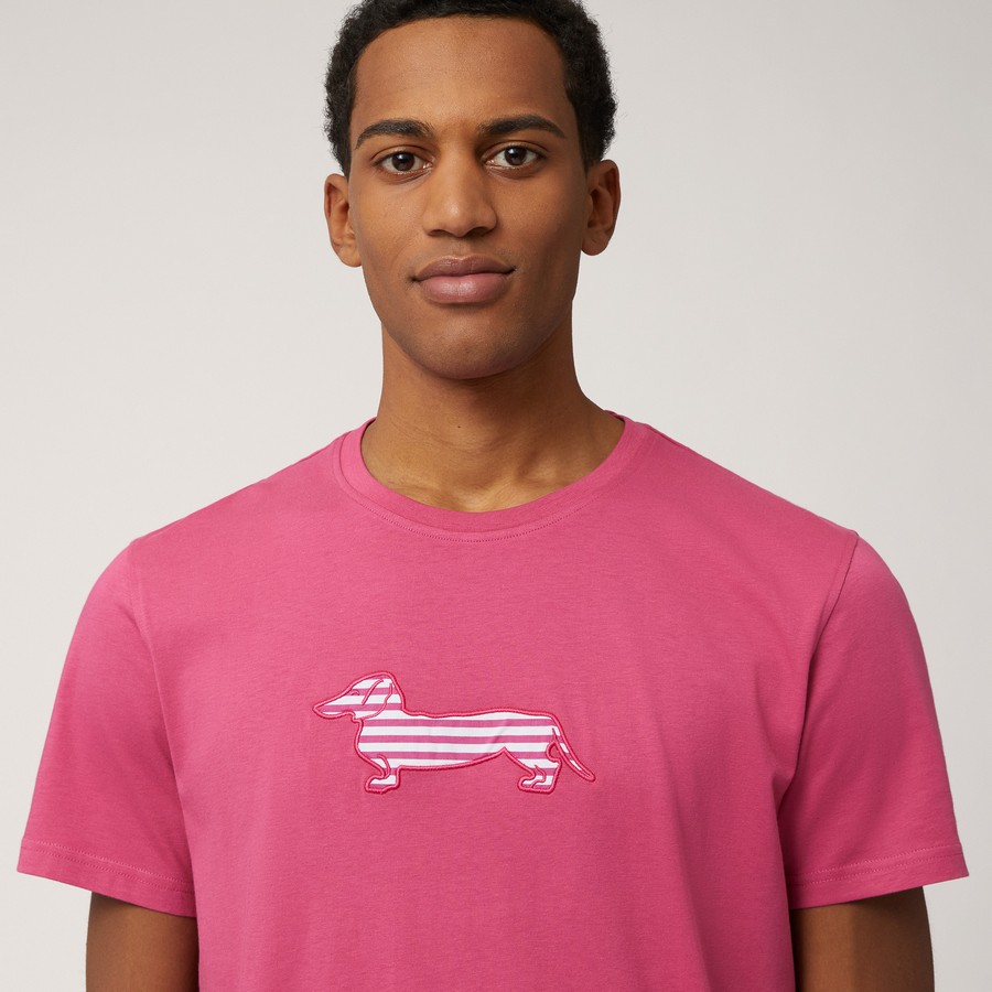 Harmont & Blaine Ανδρικό T-Shirt με Ριγέ Λογότυπο Regular Fit φωτογραφία