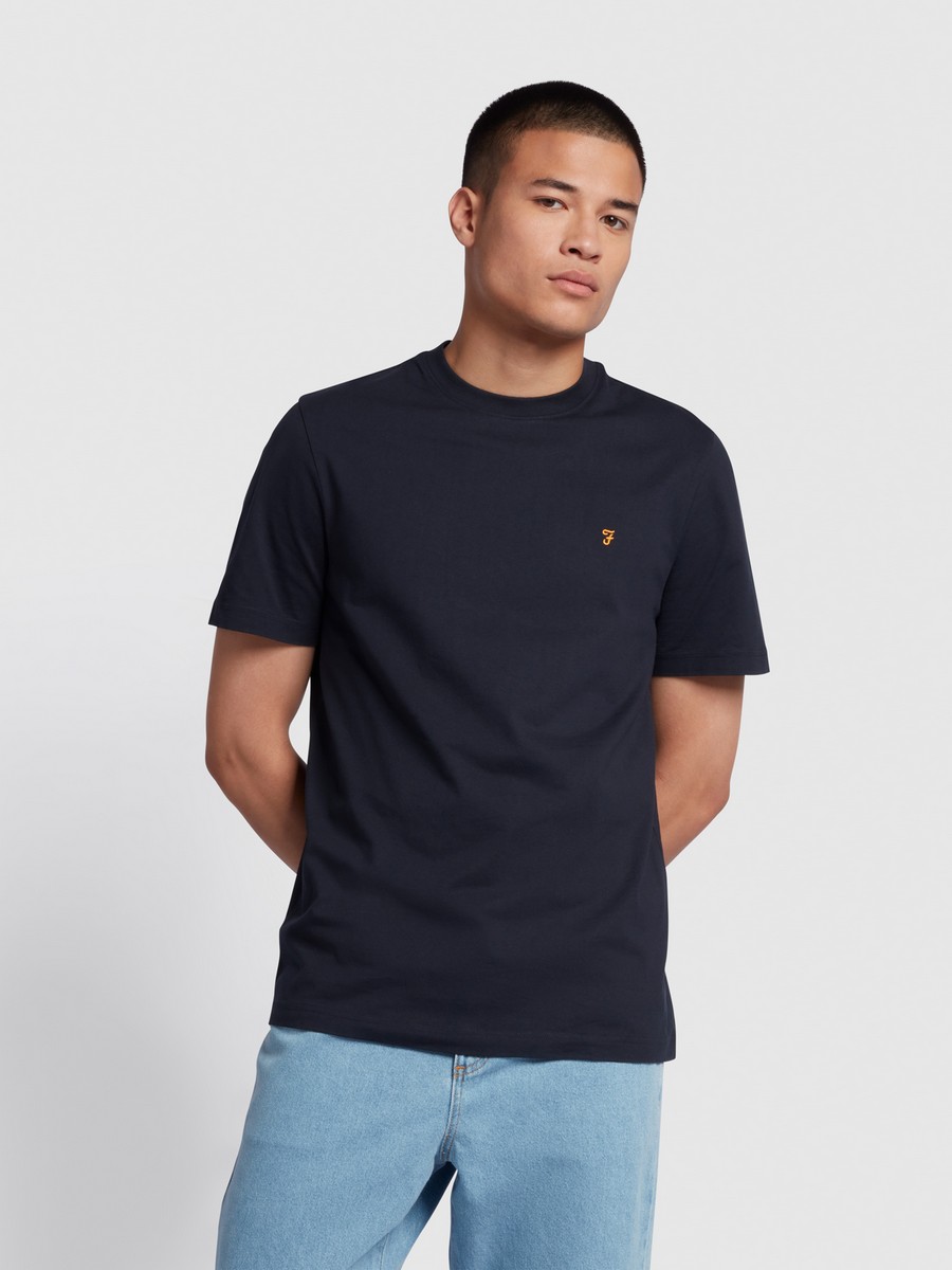 Farah Farah Ανδρικό T-shirt Kοντομάνικο Regular Fit από Οργανικό Βαμβάκι
