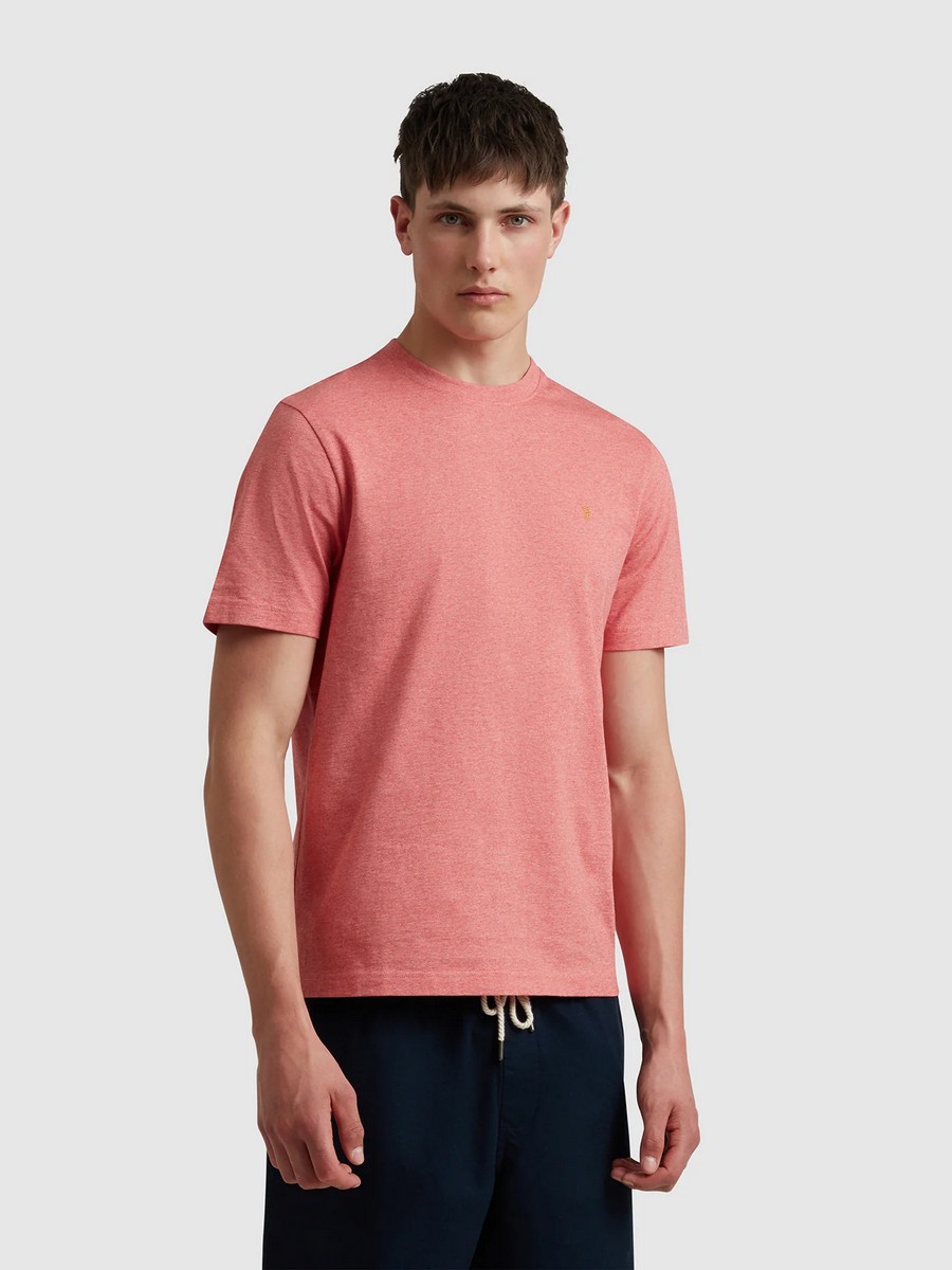Farah Ανδρικό T-shirt Kοντομάνικο Regular Fit από Οργανικό Βαμβάκι