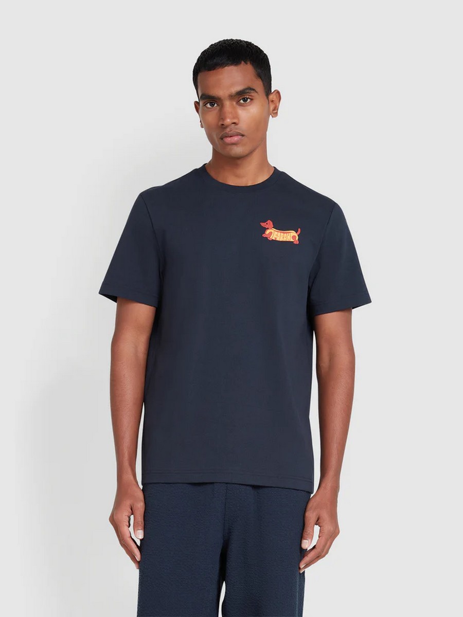 Farah Farah Ανδρικό Βαμβακερό T-Shirt Devon Graphic Regular Fit