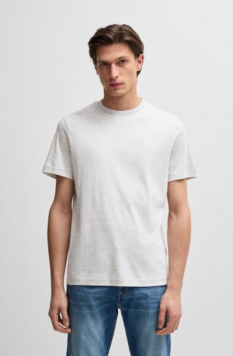 Boss Boss Ανδρικό T-shirt L-Tesar 14 Regular Fit Από Mercerized Βαμβάκι