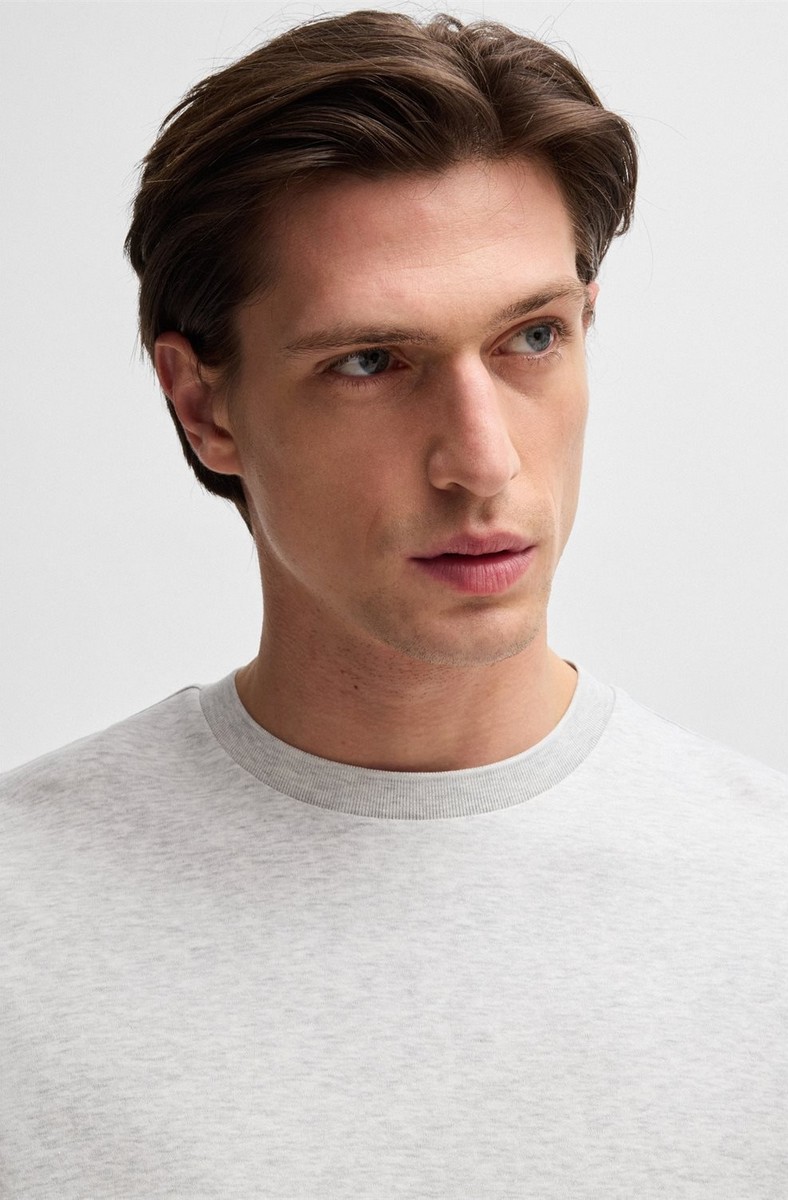 Boss Ανδρικό T-shirt L-Tesar 14 Regular Fit Από Mercerized Βαμβάκι φωτογραφία