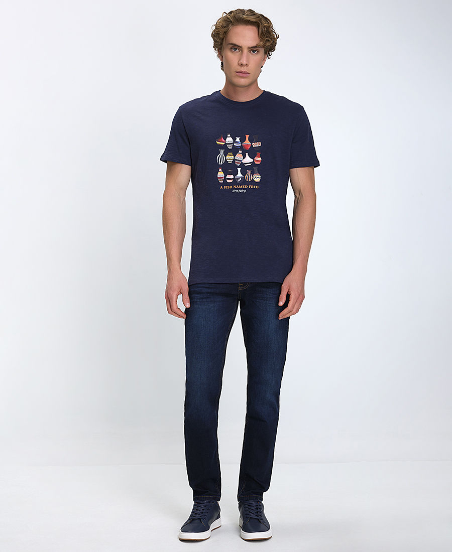 A Fish named Fred Ανδρικό T-Shirt από Οργανικό Βαμβάκι Regular Fit φωτογραφία