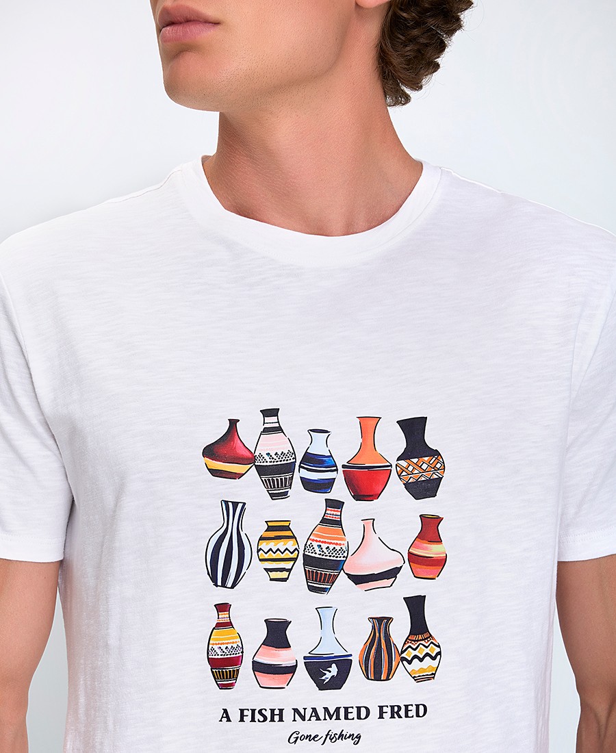 A Fish named Fred Ανδρικό T-Shirt από Οργανικό Βαμβάκι Regular Fit φωτογραφία