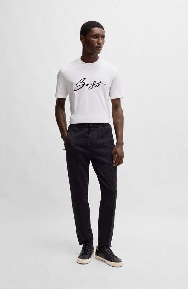 Boss Ανδρικό T-shirt C-Thompson 70 Regular Fit Από Βαμβακερό Jersey Με Script Logo φωτογραφία