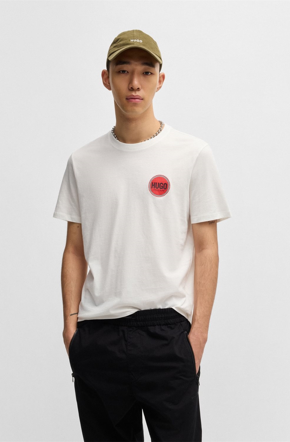 Hugo Ανδρικό T-shirt Βαμβακερό με Logo Regular Fit