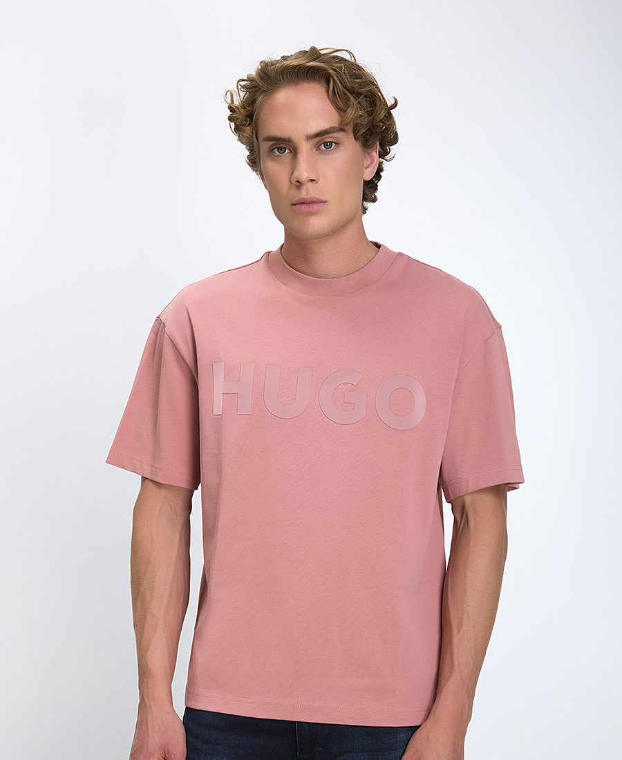 Hugo Hugo Ανδρικό T-Shirt Oversized Fit Βαμβακερό Με Logo