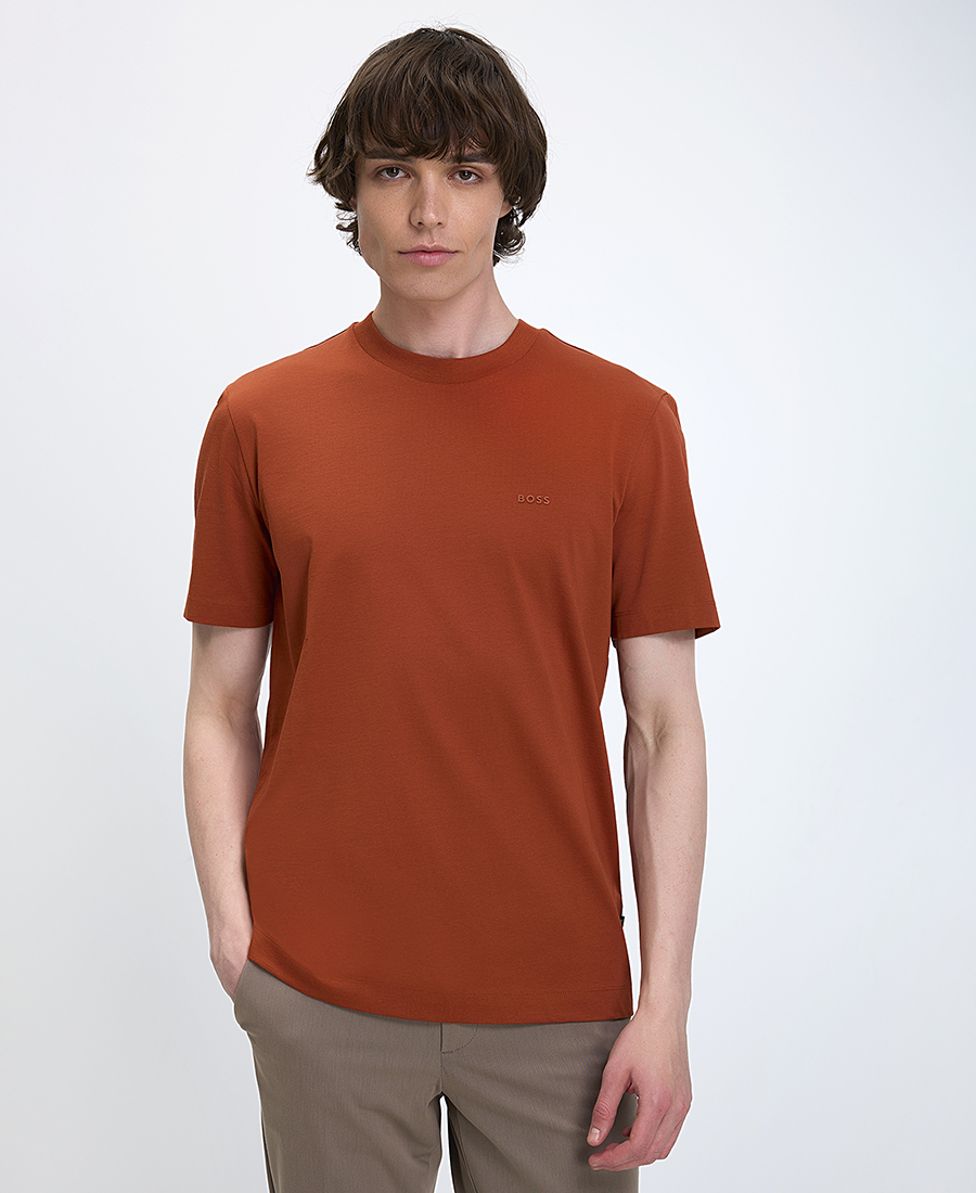 Boss Boss Ανδρικό T-shirt Thompson 01 Regular Fit Από Βαμβακερό Ζέρσεϊ Με Λογότυπο