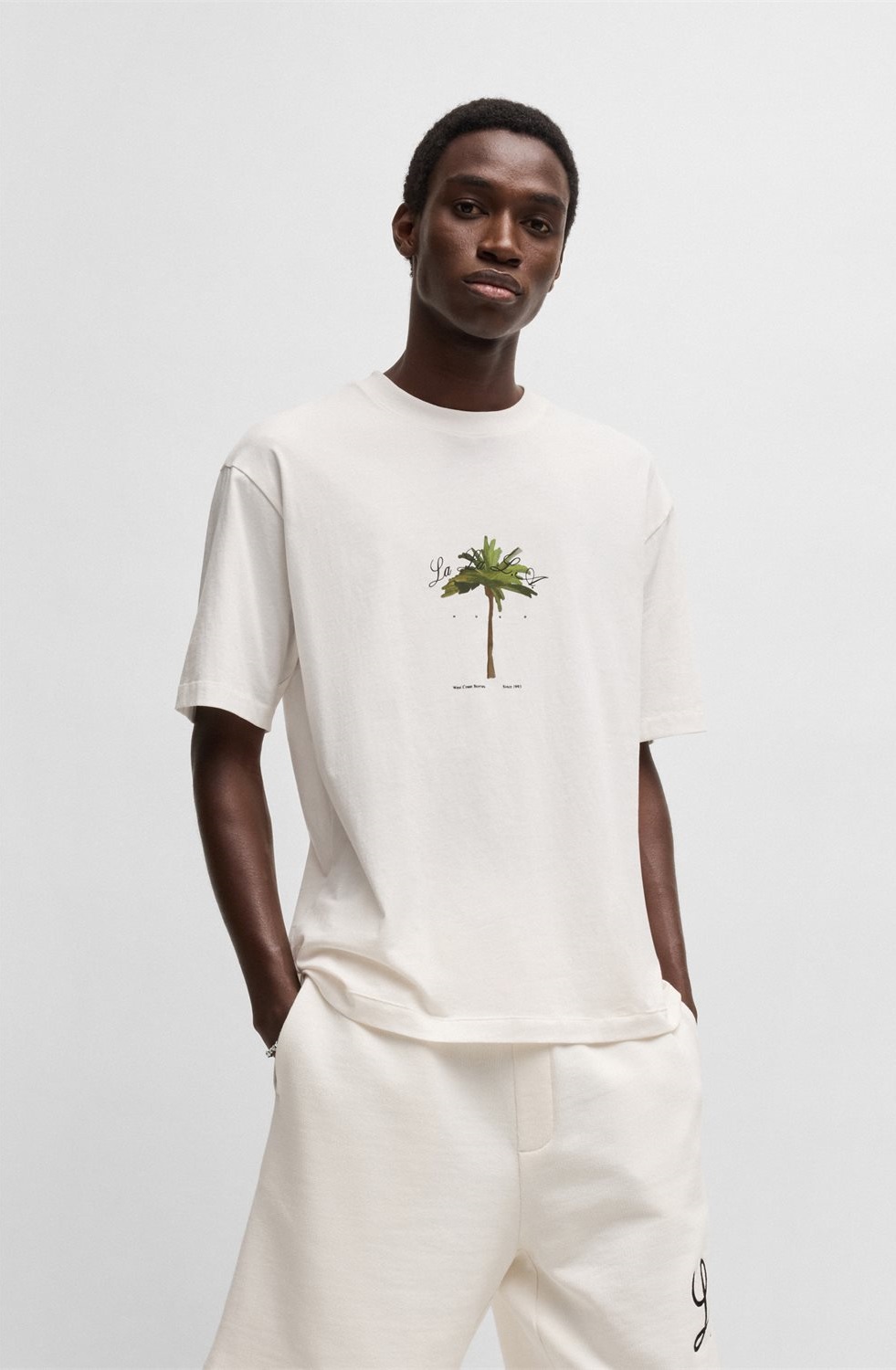 Hugo Ανδρικό T-Shirt Regular Fit Βαμβακερό Με Print Φοίνικα