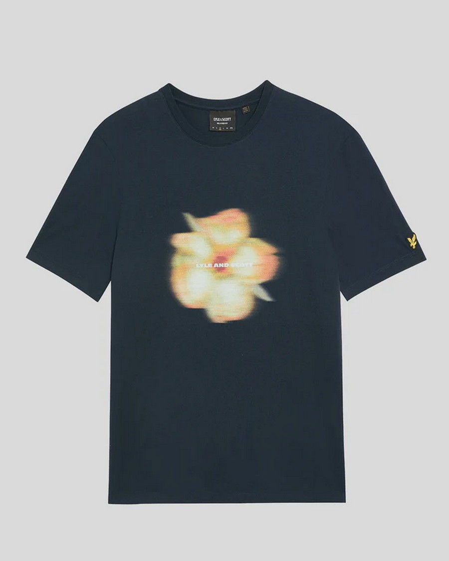 Lyle & Scott Ανδρικό T-Shirt Regular Fit Βαμβακερό Με Graphic Λουλουδιών φωτογραφία