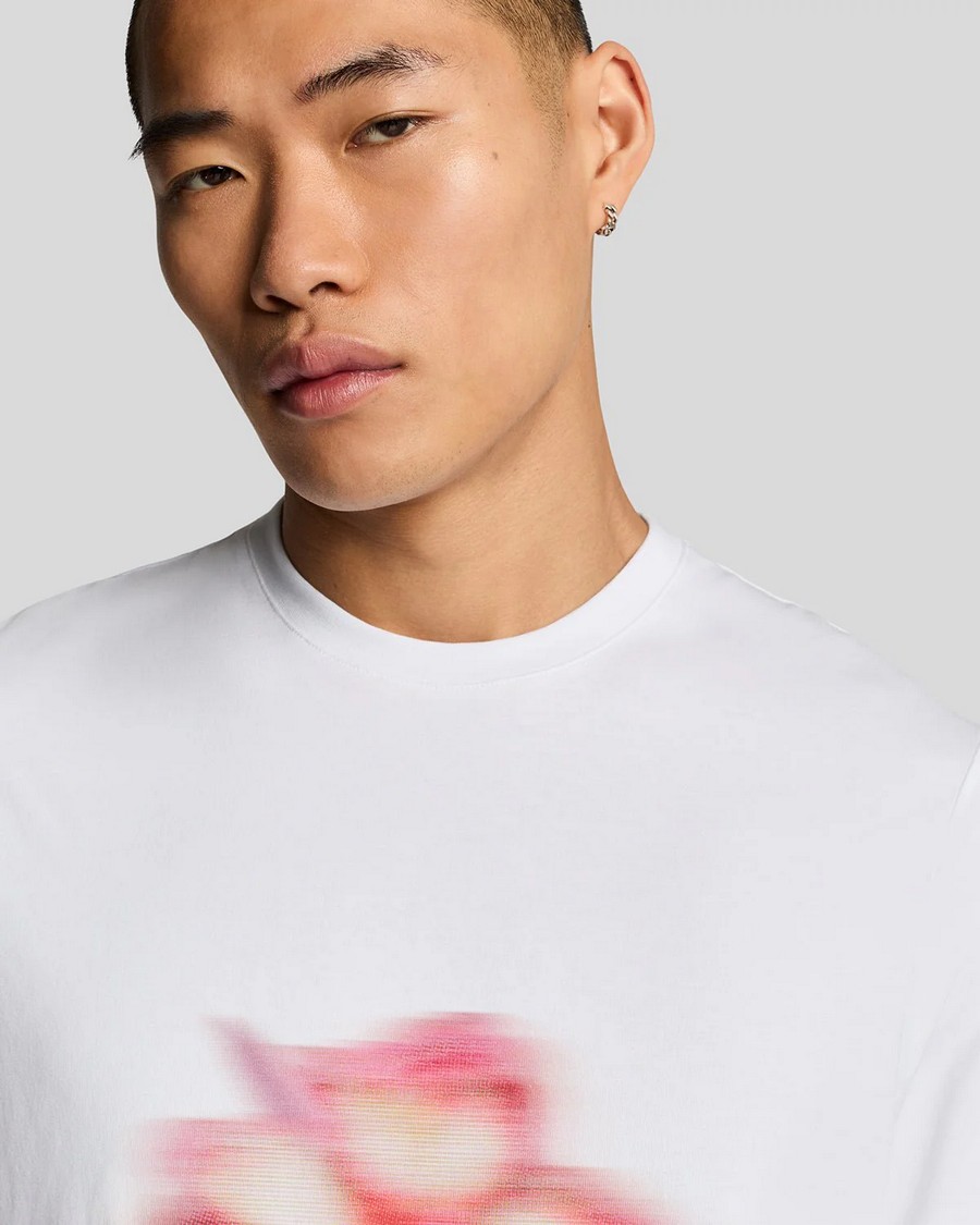 Lyle & Scott Ανδρικό T-Shirt Regular Fit Βαμβακερό Με Graphic Λουλουδιών φωτογραφία