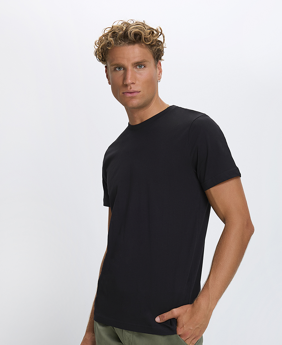 Basefield Ανδρικό T-Shirt Regular Fit Βαμβακερό Με Στρογγυλή Λαιμόκοψη