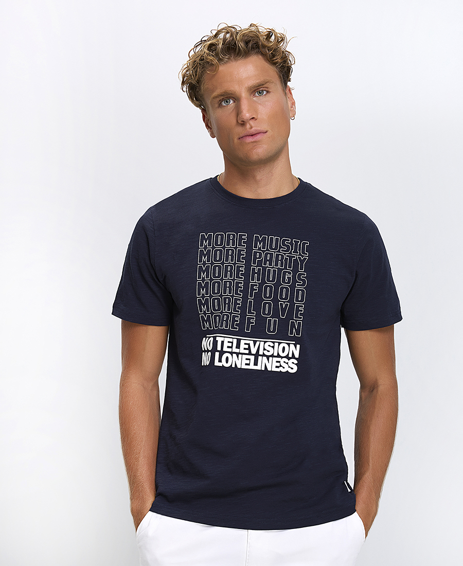 Basefield Ανδρικό T-Shirt Βαμβακερό Regular Fit με Στάμπα