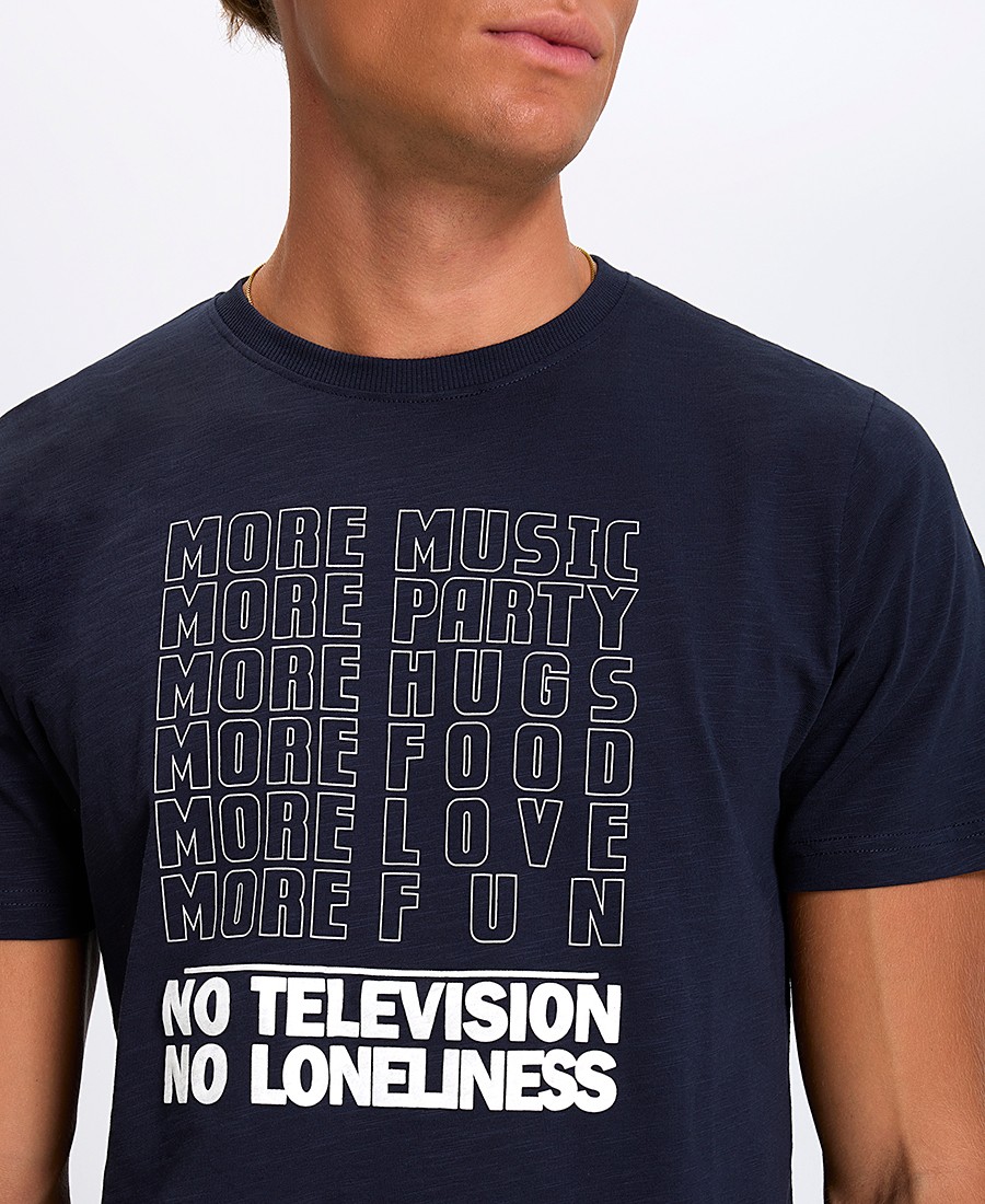 Ανδρικό T-Shirt Βαμβακερό Regular Fit με Στάμπα φωτογραφία