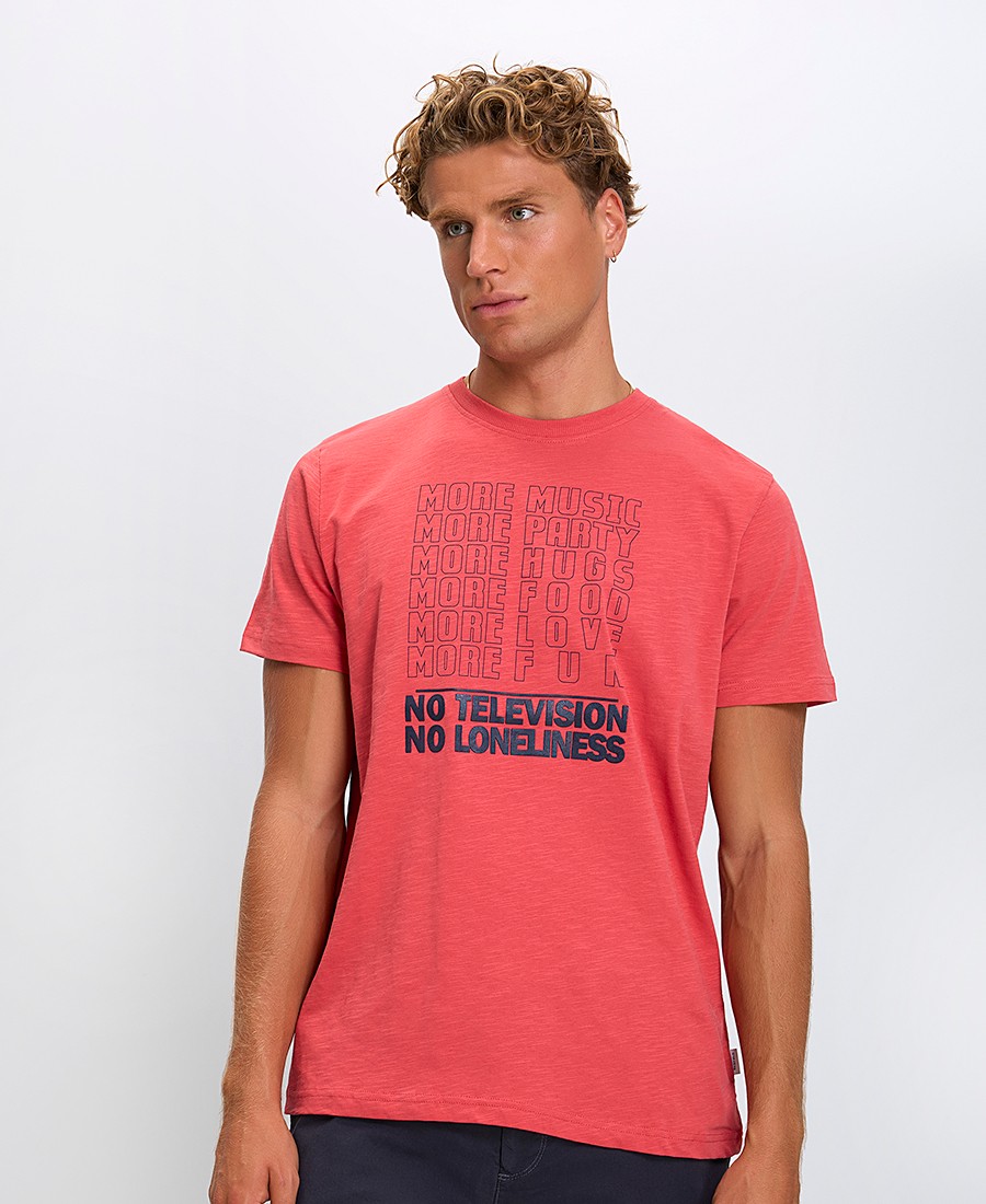 Basefield Ανδρικό T-Shirt Βαμβακερό Regular Fit με Στάμπα