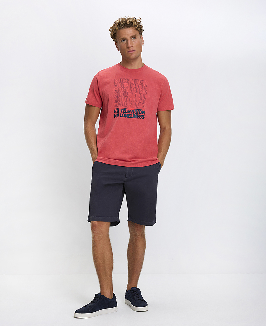 Ανδρικό T-Shirt Βαμβακερό Regular Fit με Στάμπα φωτογραφία