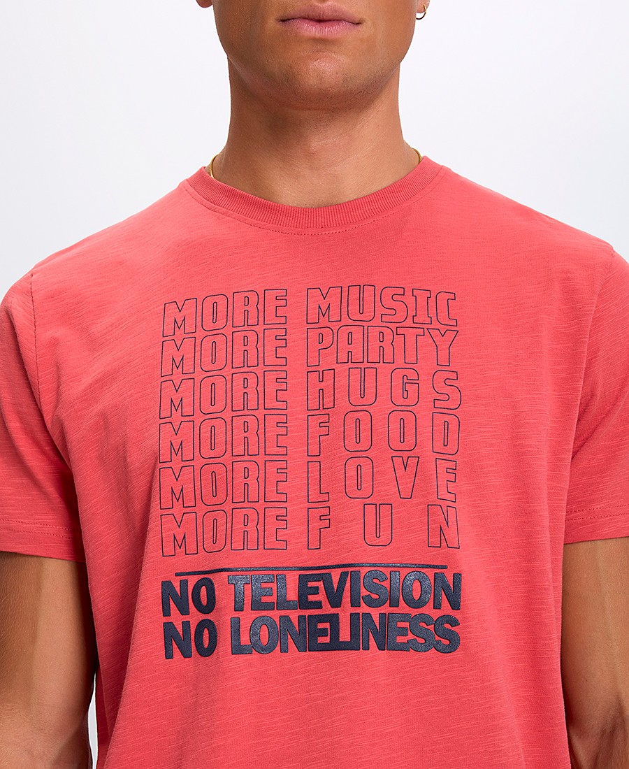 Ανδρικό T-Shirt Βαμβακερό Regular Fit με Στάμπα φωτογραφία