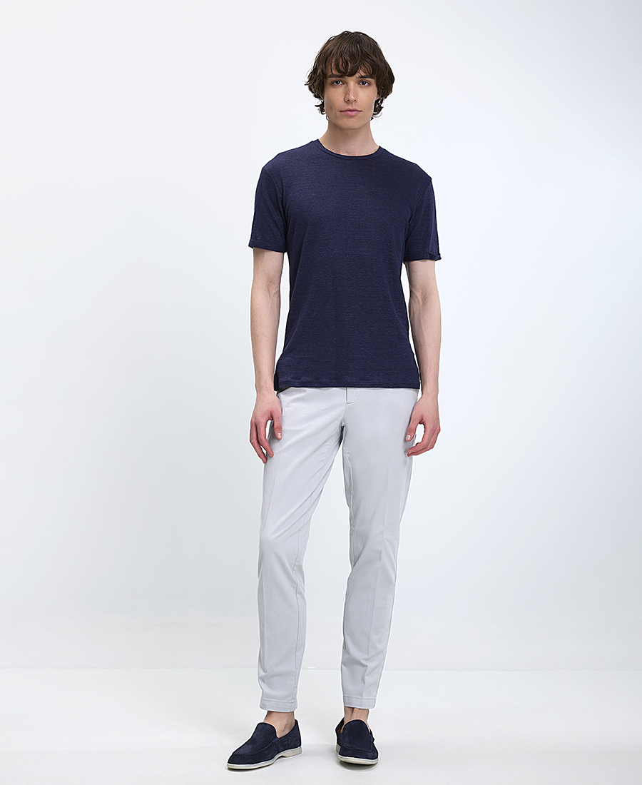 Vardas Ανδρικό T-Shirt Λινό Slim Fit φωτογραφία