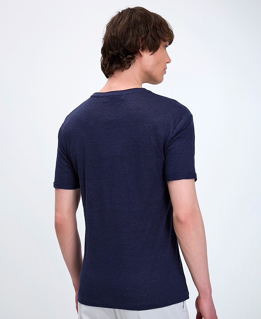 Vardas Ανδρικό T-Shirt Λινό Slim Fit φωτογραφία