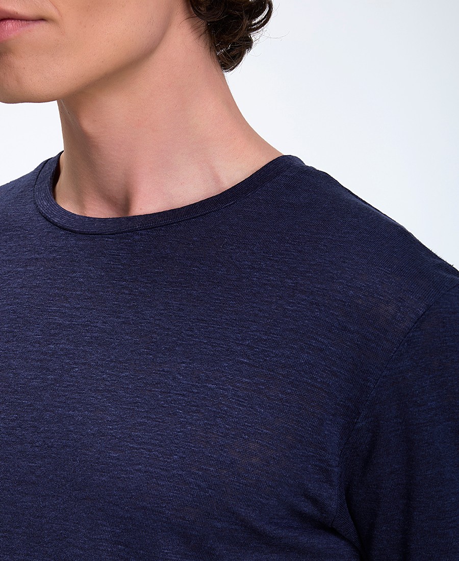 Vardas Ανδρικό T-Shirt Λινό Slim Fit φωτογραφία