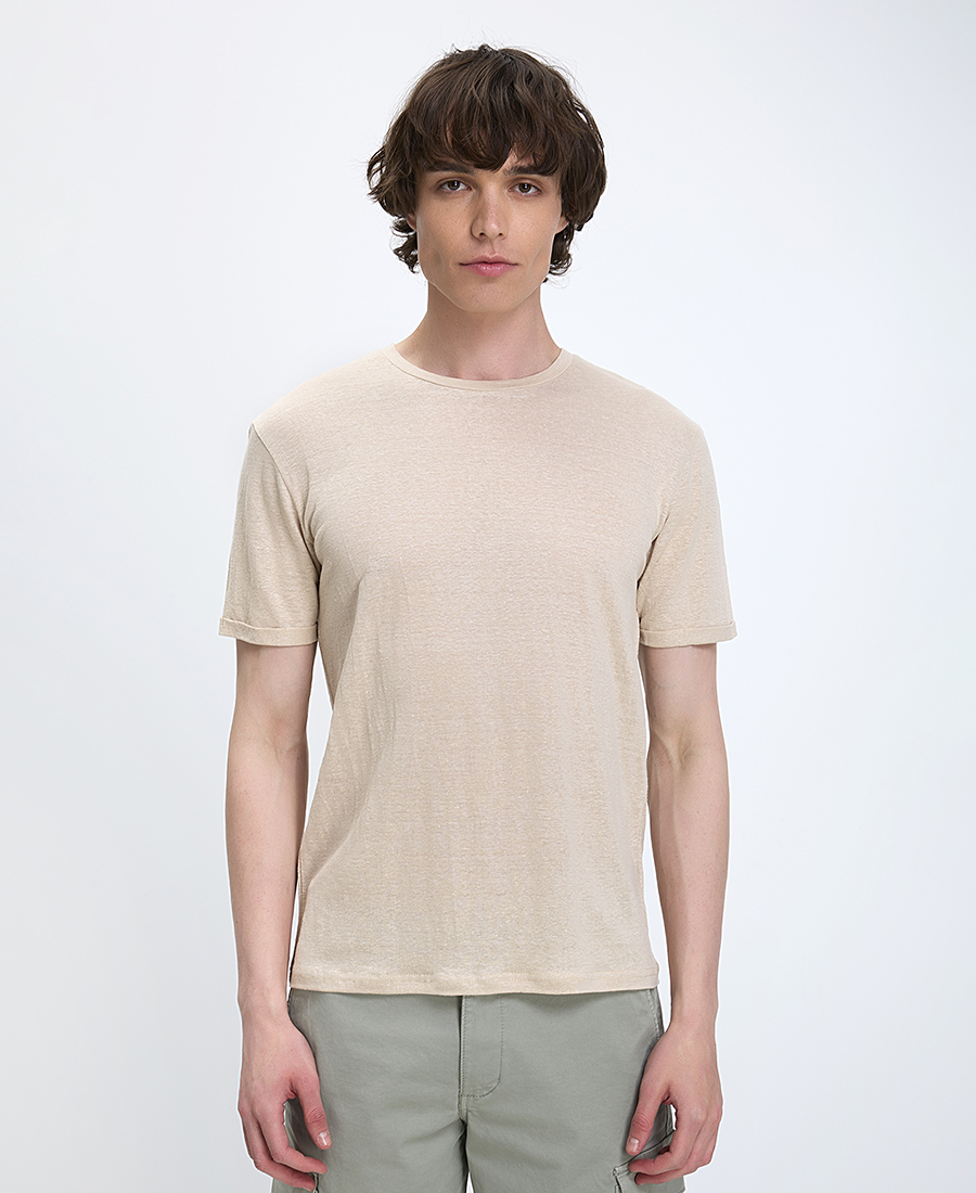 Vardas Ανδρικό T-Shirt Λινό Slim Fit