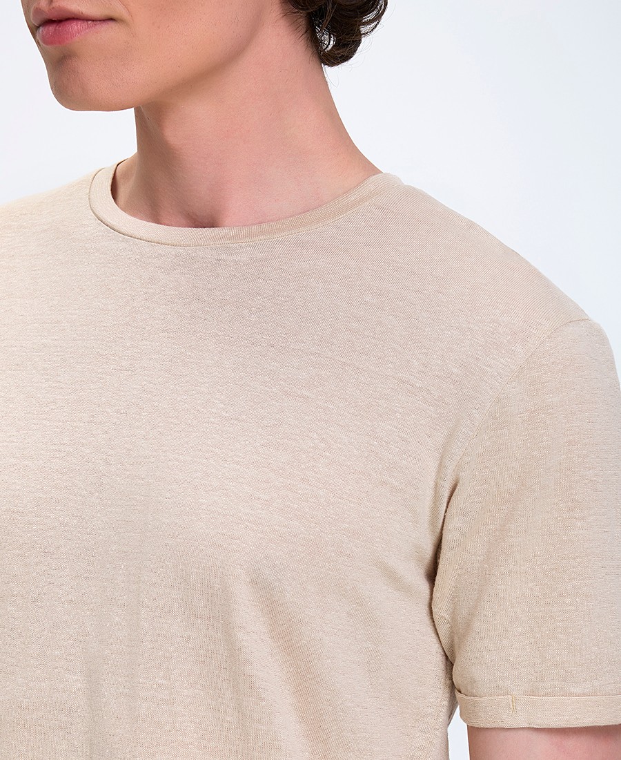 Vardas Ανδρικό T-Shirt Λινό Slim Fit φωτογραφία