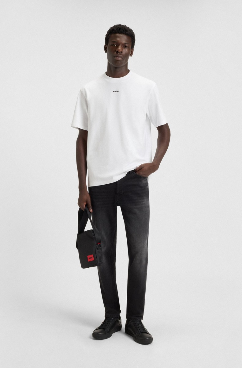 Hugo Ανδρικό T-Shirt από Βαμβακερό Ζέρσεϊ με Τυπωμένο Logo Relaxed Fit φωτογραφία