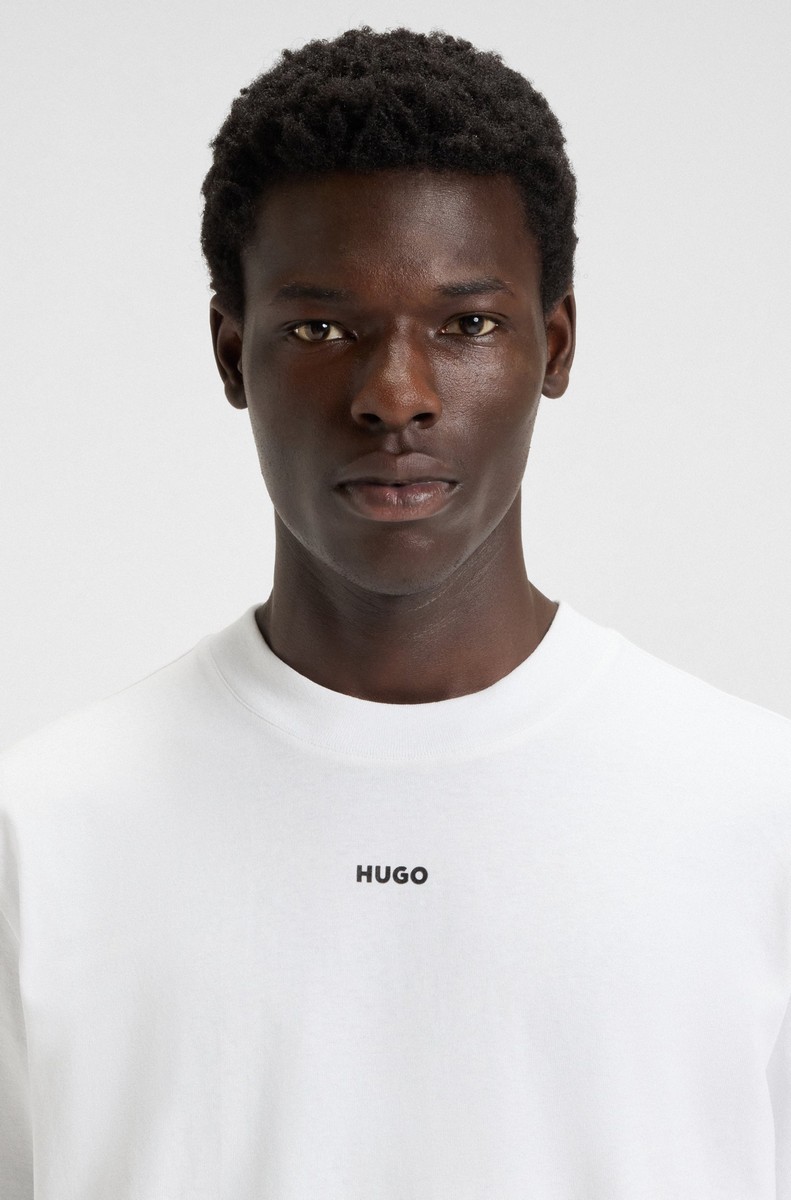 Hugo Ανδρικό T-Shirt από Βαμβακερό Ζέρσεϊ με Τυπωμένο Logo Relaxed Fit φωτογραφία