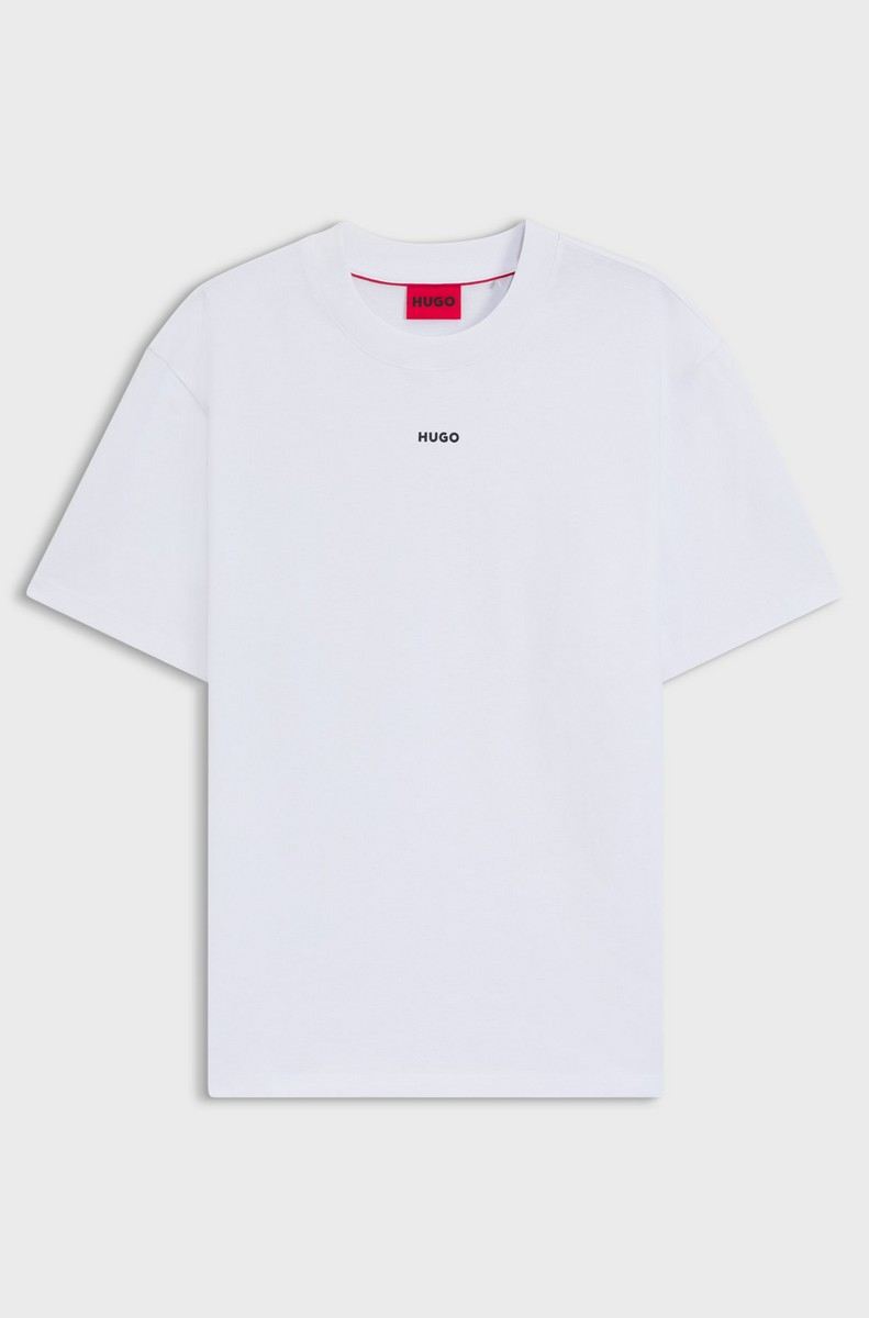 Hugo Ανδρικό T-Shirt από Βαμβακερό Ζέρσεϊ με Τυπωμένο Logo Relaxed Fit φωτογραφία