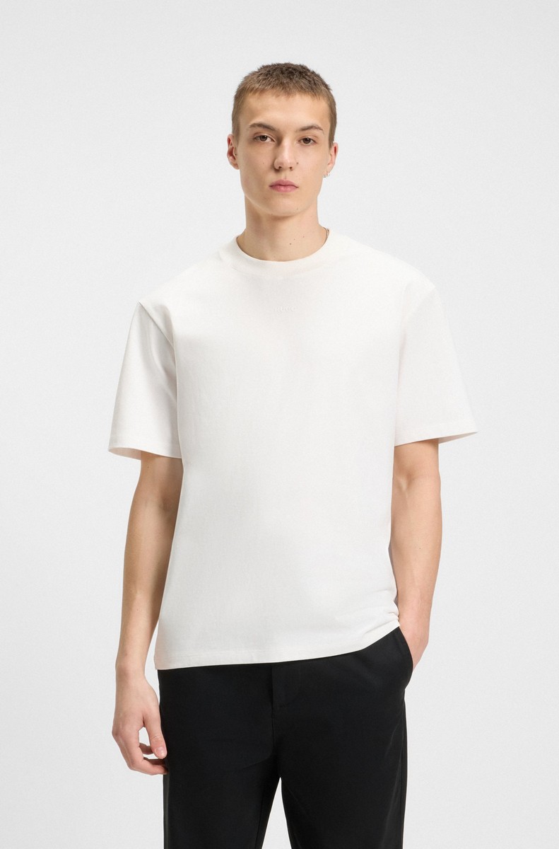 Hugo Ανδρικό T-Shirt από Βαμβακερό Ζέρσεϊ με Τυπωμένο Logo Relaxed Fit